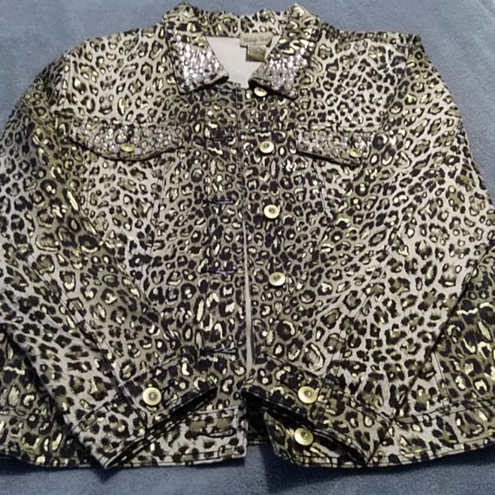 BLING ANIMAL PRINT JACKET